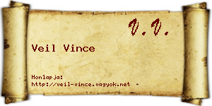 Veil Vince névjegykártya